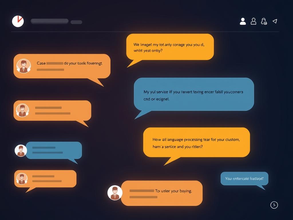 Visualisierung eines KI-gesteuerten Chatbots im Kundendialog