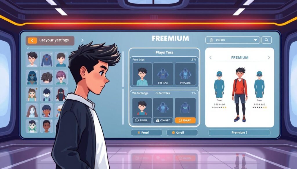 Freemium-Modell und Avatar-Anpassung
