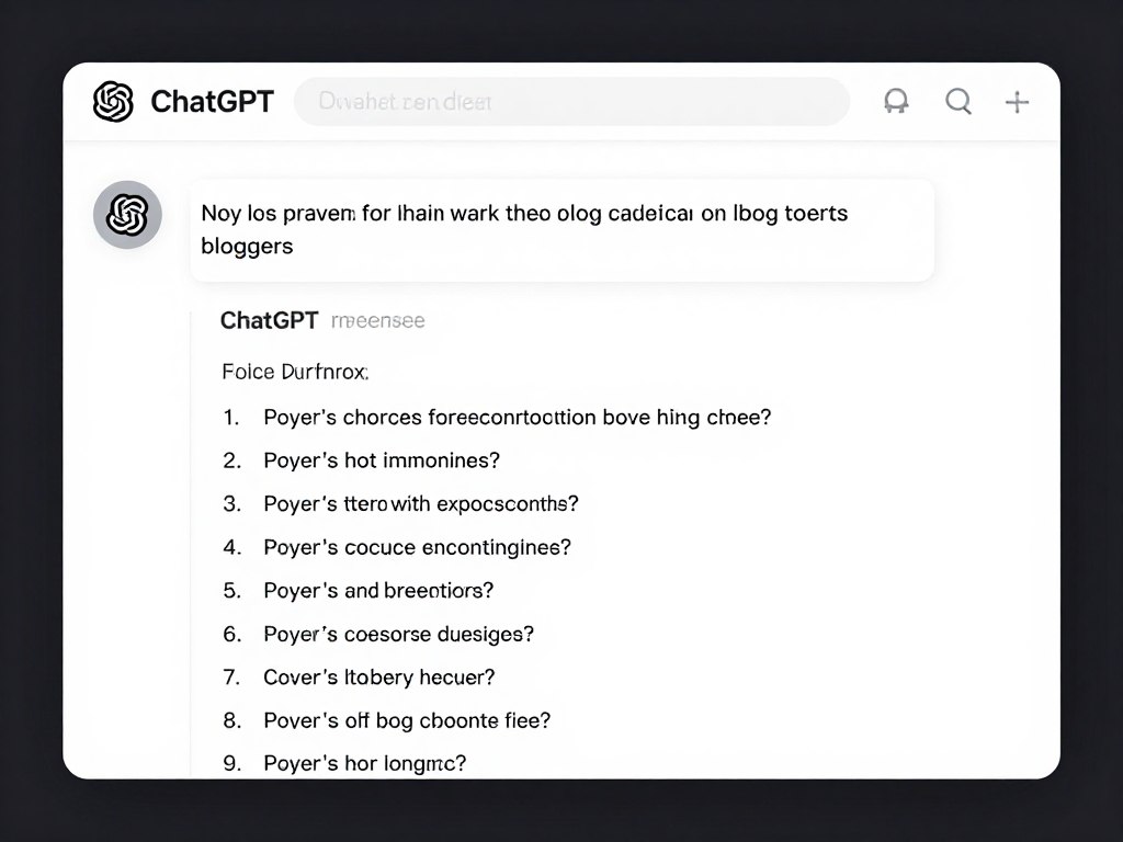 ChatGPT Interface mit Beispiel für Content-Erstellung