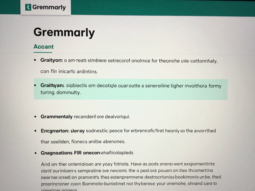 Grammarly Interface mit Textkorrektur und Verbesserungsvorschlägen